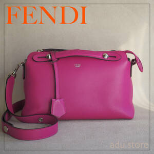 極美品★ フェンディ FENDI バイザウェイ 2way ハンドバッグ ショルダーバッグ ピンク 8BL124-1D5 ブランド メンズ レディース◆