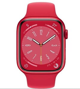 【APPLE】 Apple Watch Series 8 (GPS+Cellular)- 41mm レッド アルミニウムケースとレッドスポーツバンド　新古品