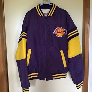 90‘ SWINGSTER LOSANGELES LAKERS NBA ジャケットサイズL古着 ヴィンテージ 