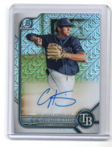 2022 Bowman Mega Baseball [COOPER KINNEY] bowman Mojo refractor Chrome Autograph (直筆サイン) Card MLB RC TAMPA BAY RAYS