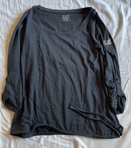 エンポリオアルマーニ♪ EMPORIO ARMANI EA7 長袖Tシャツ S size 黒　定番