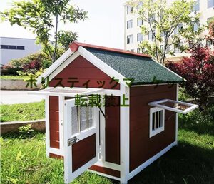 良い品質 天然杉材 木製 防水ケージ 大型犬 屋外 犬 ハウス 大中犬小屋 99*80*87cm ペットの犬小屋屋外 犬舎 A684