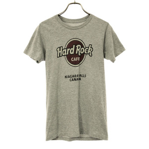 ハードロックカフェ プリント 半袖 Tシャツ XS グレー HARD ROCK CAFE レディース