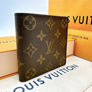 3459【ほぼ極美品】LOUIS VUITTON ルイヴィトン モノグラム ポルトフォイユマルコ 二つ折り財布 小銭入れ付 ウォレット M62288/CT0061