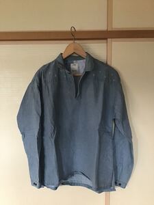 ★VISVIM（ビズビム） KERCHIEF CROSS STITCH TUNIC (BLUE) チュニック★