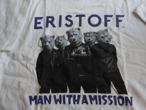 非売品 激レア 美品 MAN WITH A MISSION ERISTOFF 当選品 Tシャツ マン ウィズ ア ミッション エリストフ Mサイズ ホワイト 白 バンドT