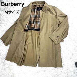 【極美品】バーバリー Burberry トレンチコート ステンカラーコート コート ジャケット アウター ベージュ ノバチェック メンズ ナイロン