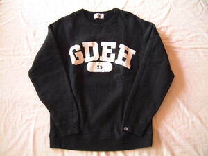 GOODENOUGH 15 COLLEGE CREW SWEAT 黒X白 S(グッドイナフ)