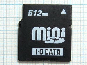 ★I・O DATA　miniSDメモリーカード ５１２ＭＢ 中古★送料６３円～