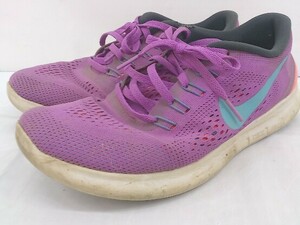 ◇ NIKE ナイキ 831509-500 WMNS NIKE FREE RN スニーカー シューズ サイズ25cm パープル レディース