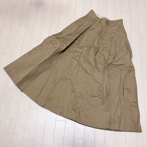 和510★ B:MING LIFE STORE BEAMS Dickies ビーミング ビームス ディッキーズ フレアスカート ロングスカート プリーツ S ベージュ