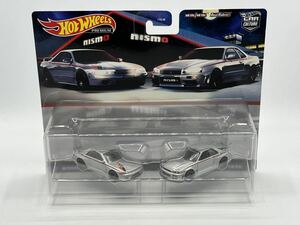 即決有★HW hotwheels ホットウィール Nissan Skyline GT-R BNR32 BNR34 2台セット ニッサン スカイライン GTR R32 R34 NISMO★ミニカー