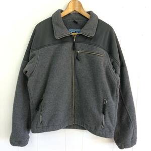 90s made in USA CAPE HIGHTS フリースジャケット M ボアジャケット　アメリカ製　ビンテージ　オーバーサイズ　グレー　CORDURA ナイロン