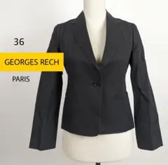 SALE【GEORGES RECH】無地　テーラードジャケット　ダークグレー36