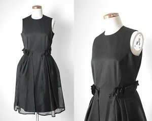 ● 送料無料♪ noir kei ninomiya (良品） ノースリーブ チュールドレス 黒 XS ワンピース スカート ケイニノミヤ コムデギャルソン ◆ZX5