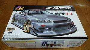 ★1/24 アオシマ C-WEST NISSAN SKYLINE GT-R R34 日産 スカイライン GT-R SPACKAGE Ver.R★