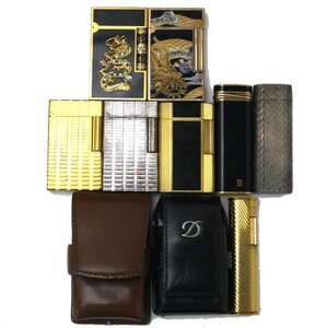 【8点セット】S.TDupont/デュポン Cartier /カルティエ DUNHILL/ダンヒル 龍 虎 ドラゴン ライン2/ライン1 ガスライター 喫煙具【81】