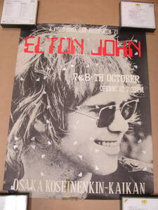 ポスター/エルトン・ジョン ELTON JOHN 大阪厚生年金会館 告知ポスター/サイズ＝約66×51.7cm/難あり