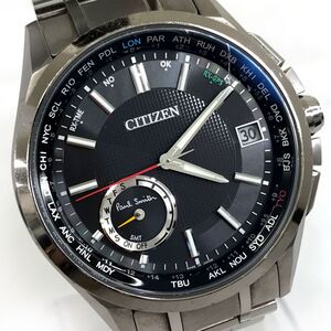 限定100本 美品 CITIZEN シチズン Paul Smith ポールスミス コラボ Eco-Drive 腕時計 F150-T021581 GPS 衛星 電波ソーラー チタン 動作OK