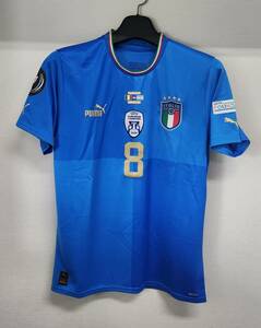 22-23イタリア Italy(H)#8 ジョルジーニョ JORGINHO 半袖 Puma 2022 vs Argentina Finalissima フィナリッシマ仕様 M or L