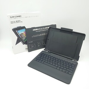 4B111I【動作良好】Logicool ロジクール 10.5インチ iPad Pro用 Slim Combo バックライトキーボード付ケース ブラック iK1092BKA