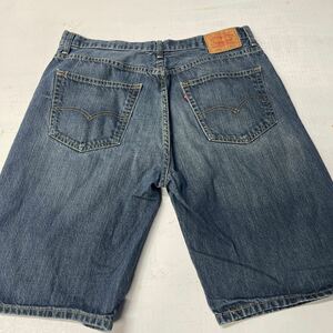 W36 古着 LEVIS 569 リーバイス BLUE DENIM デニム ショートパンツ SP012