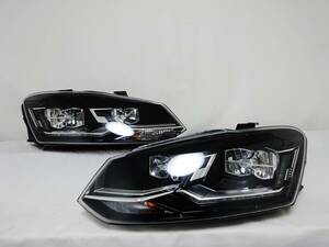 希少 VW フォルクスワーゲン 6RCJZ 6R POLO ポロ 後期 純正 LED ヘッドライト ヘッドランプ 6C2 941 035 036 1LA 012 034-33 -34 左右 