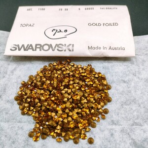 ☆ほぼ未使用 SWAROVSKI スワロフスキー ヴィンテージ ルース 1100 20SS 5gross Topaz トパーズ 裸石 グルーデコ R-253