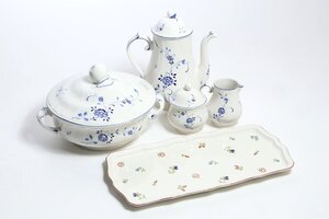 ビレロイ＆ボッホ ティーポットなど ５点まとめて /Villeroy＆Boch NIKKO Petite Fleur チューリン シュガー クリーマー トレイ