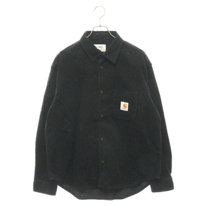 CARHARTT カーハート 23SS ×AWAKE NY SHIRT アウェイク コーデュロイ 長袖シャツ ブラック IO31715-23S