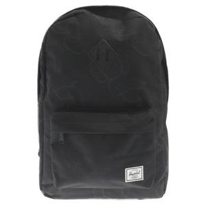 カウズ KAWS 19SS×Herschel Supply Back Pack 150個限定 ハーシェルサプライ 総柄バックパック ブラック