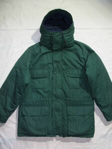 ☆ 90s ビンテージ Eddie Bauer エディーバウアー RIDGE LINE リッジライン グース ダウン ジャケット sizeM 緑×紺 ☆USA古着 白タグ 80s