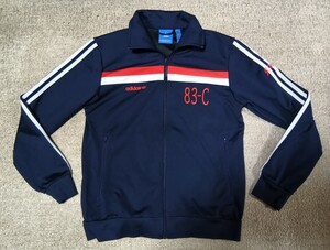 ◎超美品◎レアモデル◎adidas Originalsアディダスオリジナルス83-Cビンテージ復刻ジャージジャケット size M 紺×赤×白