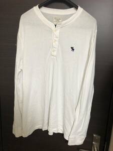 Abercrombie&Fitch アバクロンビーアンドフィッチ　長袖　白シャツ　Lサイズ（USED)