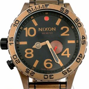 美品 NIXON ニクソン 腕時計 THE 51-30 A057-872 クオーツ アナログ ラウンド ブラック タイドグラフ コレクション ウォッチ メンズ 箱付き