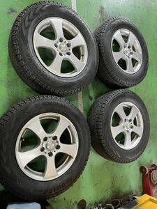 三菱　D5 215/70R16 スタッドレスタイヤ、アルミセット　中古品