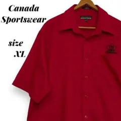 Canada Sportswear ロゴ入り半袖シャツ XL 大きいサイズ