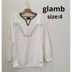 グラム glamb メンズ レジー プルオーバー シャツ ホワイト トップス 4