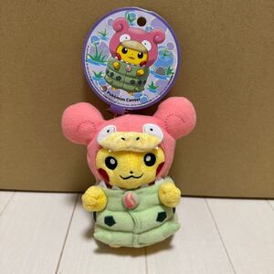 ポケモンセンター限定 2015年 メガヤドランのポンチョを着たピカチュウ ぬいぐるみ 完品