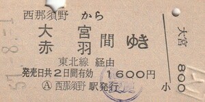 Y512.東北本線　西那須野から大宮　赤羽　間ゆき　東北線経由　57.8.1