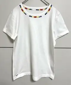 マドモアゼルノンノン Mademoiselle NONNON 刺繍TシャツM〜L