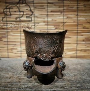 超人気★ 旧鉄器/鋳鉄ストーブ*お茶を沸かす*お湯を沸かす*バーベキューストーブ*炭ストーブ鉄火炉火鉢*高さ約13cm z130