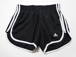 ■1016■アディダス ADIDAS ランニングショートパンツ M インナー付　 ナイロンショートパンツ●