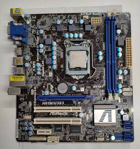 PCパーツSet (ASRock H61M-U3S3&Intel Core i3-2100) Win10Pro