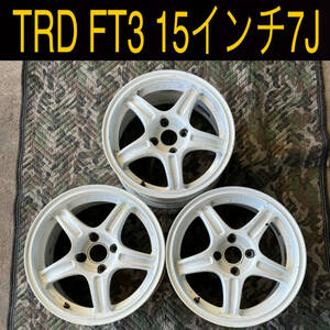 TRD TF3 15インチ ７Ｊ　＋48 　PCD100 4穴 4H　ヴィッツ アクア ヤリス MR-S　などに