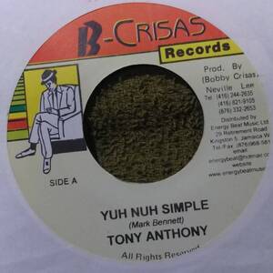 Black Cynderella Riddim Yuh Nuh Simple Tony Anthony from B-Crisas