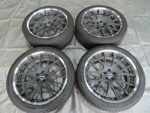 【美品中古セット】TWS 107M 22インチ 9J+28 5H114.3＆コンチネンタル EXTREME CONTACT DWS06 PLUS 265/40R22 23年製 レクサス RX