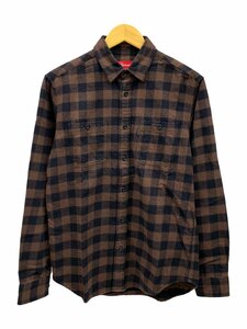 Supreme (シュプリーム) flannel shirt ネルシャツ S ブラウン メンズ /036