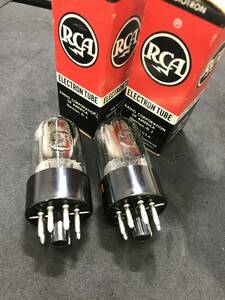 直熱 双三極管 電力増幅管 RCA 6BX7GT 2本