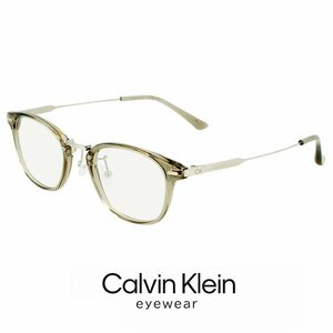 新品 メンズ カルバンクライン メガネ ck23554lb-320 49mm calvin klein 眼鏡 めがね ウェリントン コンビネーション フレーム オリーブ